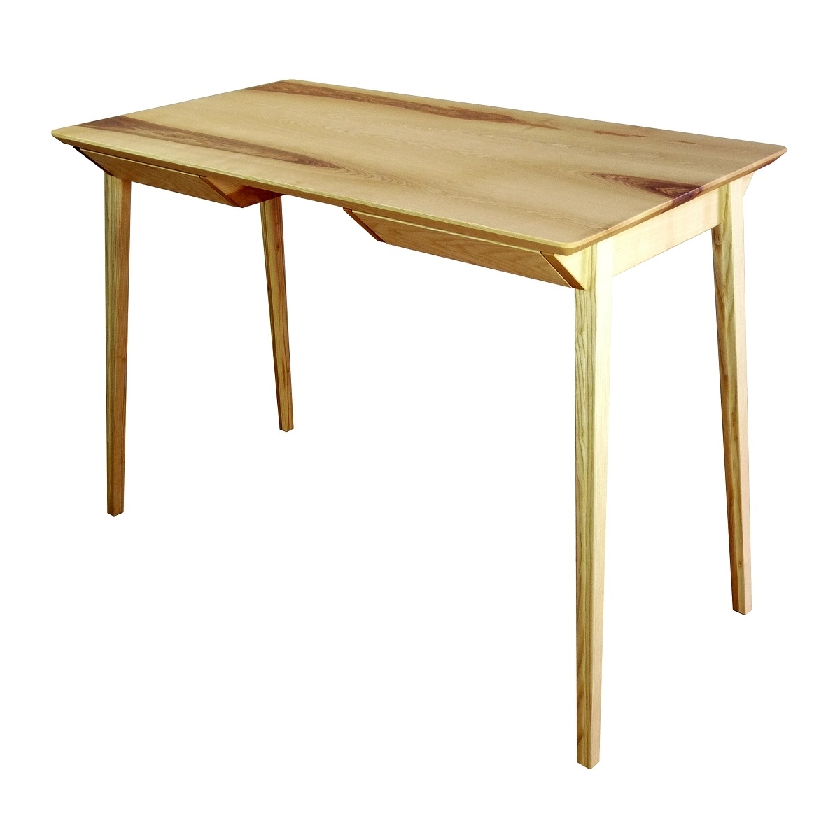 Schreibtisch in Esche: Schrägansicht (© Tischlerei Andreas Degner)